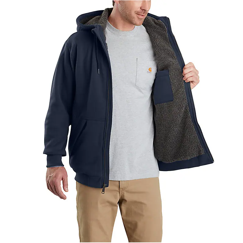 Carhartt - Men's Rain Defender Relaxed Fit Midweight Sherpa Lined Full-Zip Sweatshirt - 103308