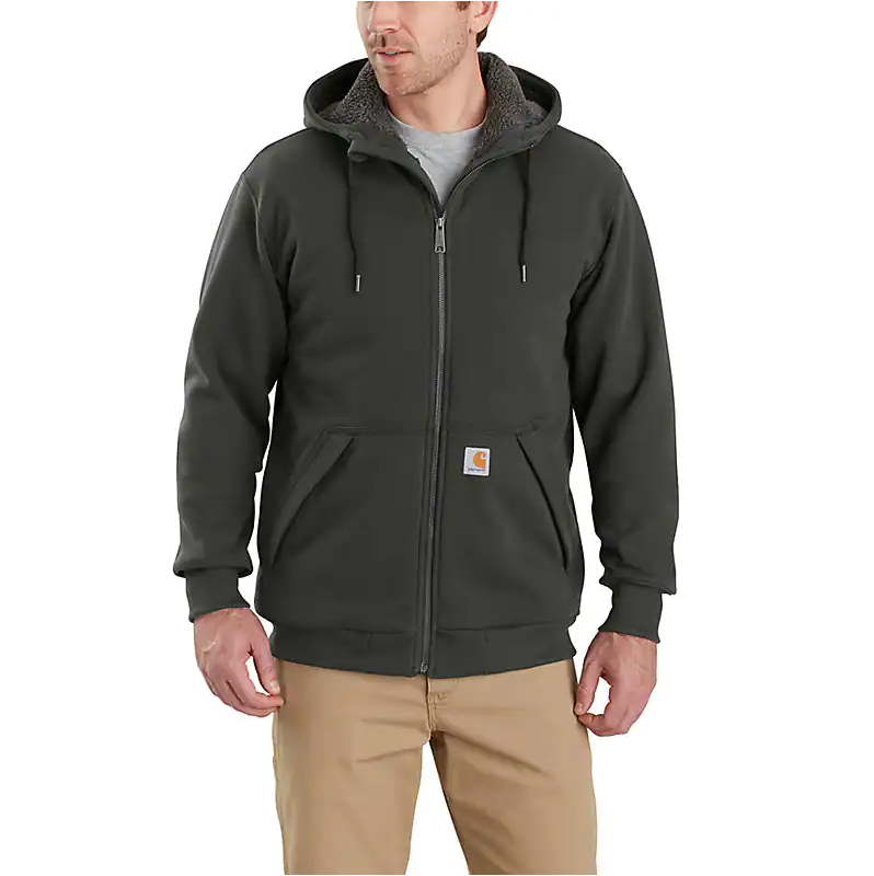 Carhartt - Men's Rain Defender Relaxed Fit Midweight Sherpa Lined Full-Zip Sweatshirt - 103308