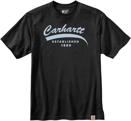 Carhartt - Men's Relaxed Fit Heavyweight Short Sleeve Script Graphic T-Shirt - 105714