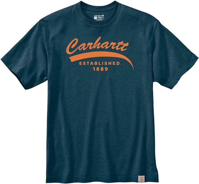 Carhartt - Men's Relaxed Fit Heavyweight Short Sleeve Script Graphic T-Shirt - 105714