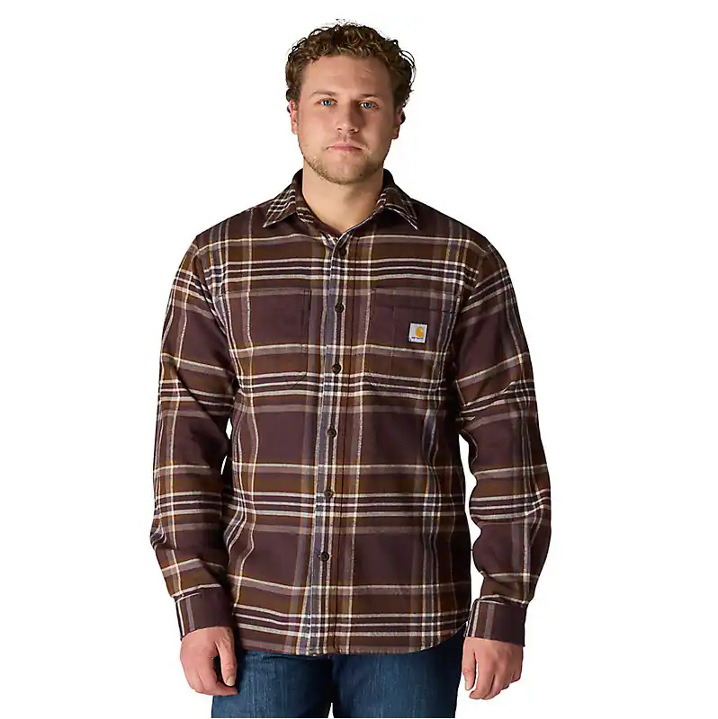 Carhartt - Men's Rugged Flex Relaxed Fit Midweight Flannel Long Sleeve Plaid Shirt - 107010