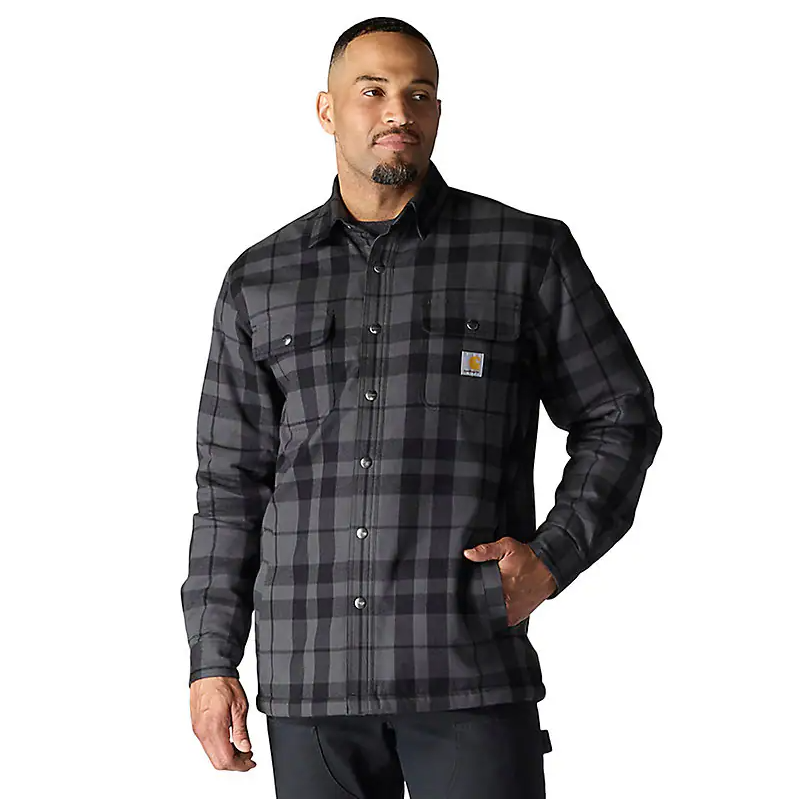 Carhartt - Men's Relaxed Fit Flannel Sherpa Lined Shirt Jac - 107017