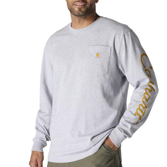 Carhartt - Men's Loose Fit Heavyweight Long Sleeve Pocket Dog Graphic T Shirt - 107042