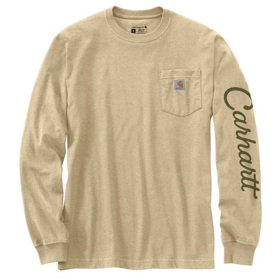Carhartt - Men's Loose Fit Heavyweight Long Sleeve Pocket Duck Graphic T Shirt - 107177