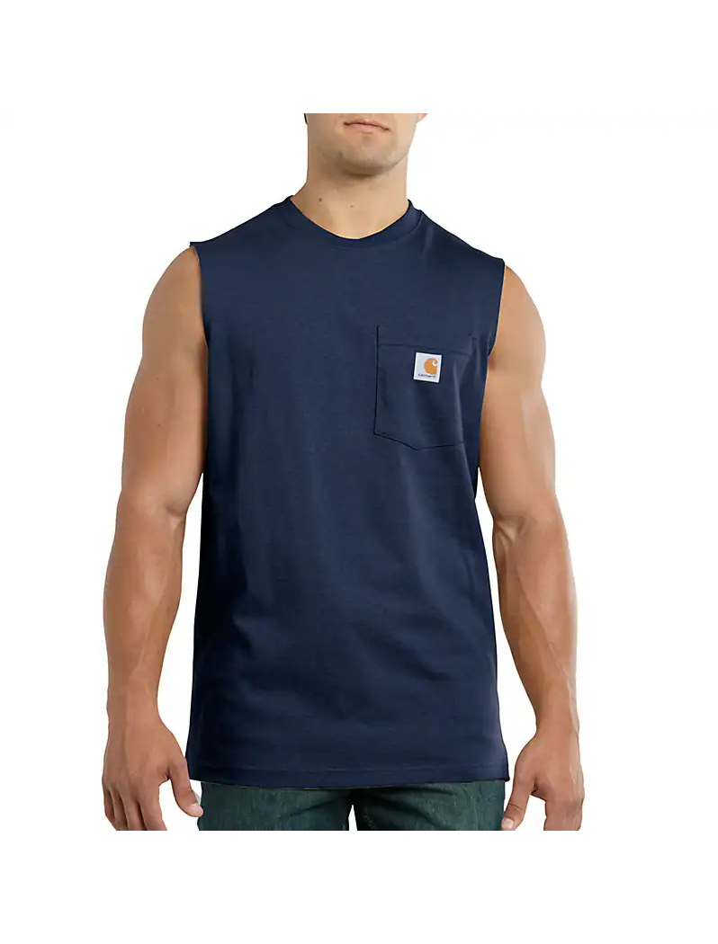 Carhartt - Men's Relaxed Fit Heavyweight Sleeveless Pocket T-Shirt - 100374