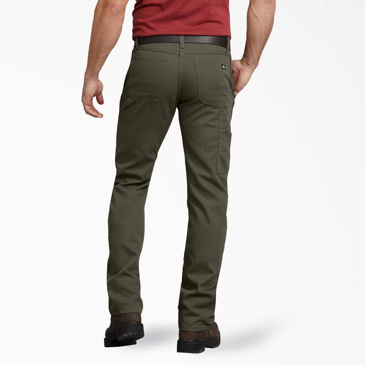 Dickies - Men's FLEX Regular Fit Duck Carpenter Pants - DP802 Moss Green