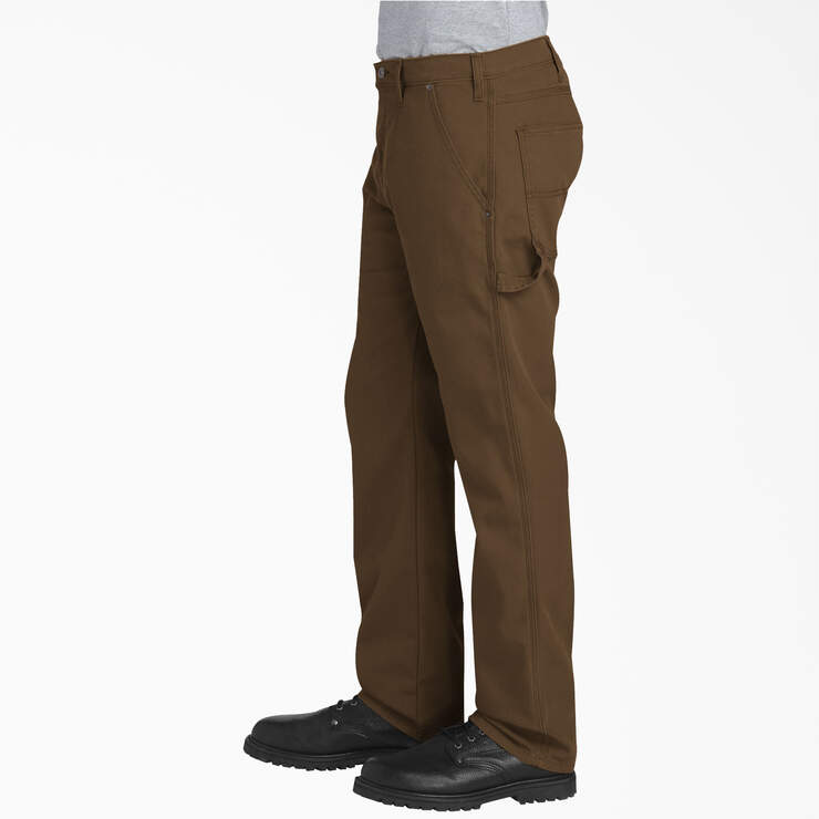 Dickies - Men's FLEX Regular Fit Duck Carpenter Pants - DP802 Timber Brown