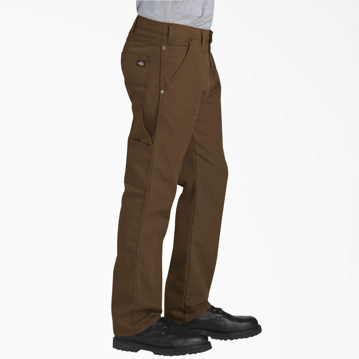 Dickies - Men's FLEX Regular Fit Duck Carpenter Pants - DP802 Timber Brown