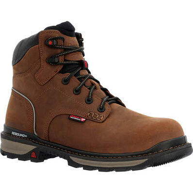 Rocky - Men's 6" Rams Horn Composite Toe Brown Work Boot - RKK0388