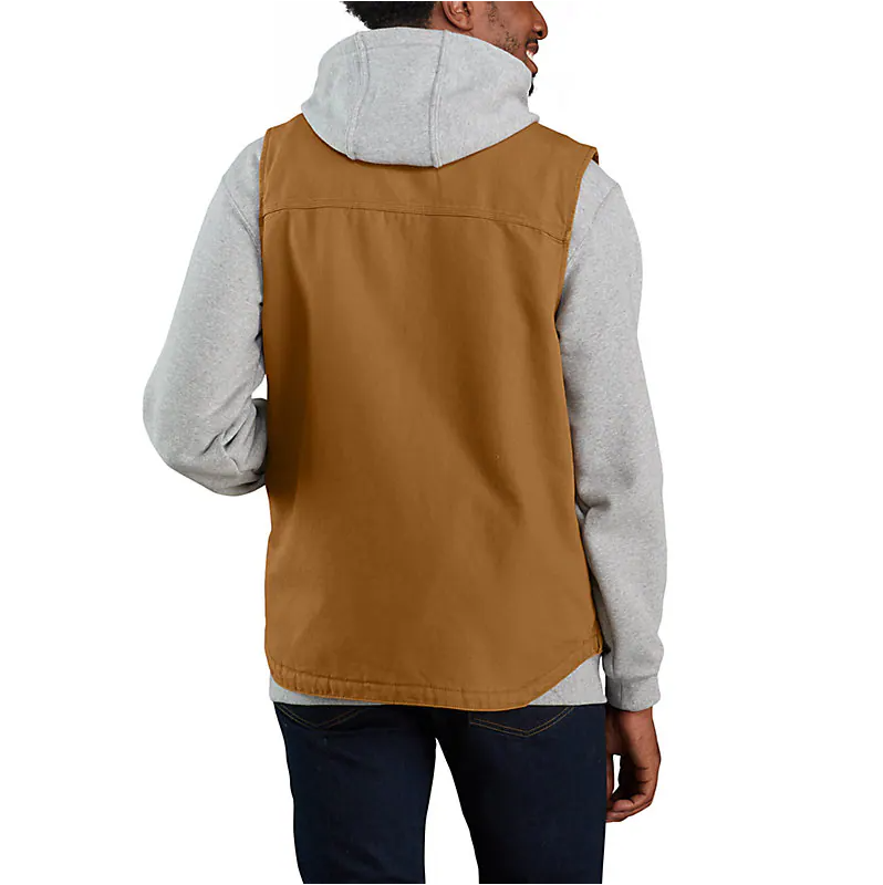 Carhartt - Men's Loose Fit Washed Duck Sherpa Lined Mock Neck Vest - 104277