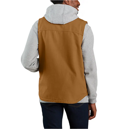 Carhartt - Men's Loose Fit Washed Duck Sherpa Lined Mock Neck Vest - 104277