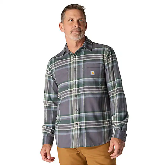 Carhartt - Men's Rugged Flex Relaxed Fit Midweight Flannel Long Sleeve Plaid Shirt - 107010
