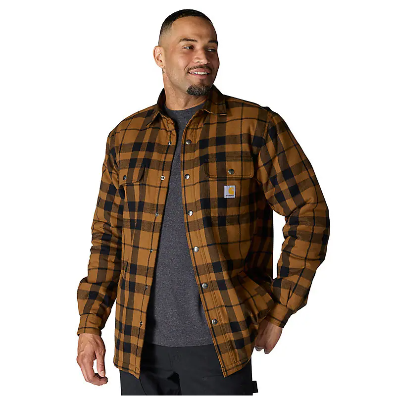 Carhartt - Men's Relaxed Fit Flannel Sherpa Lined Shirt Jac - 107017