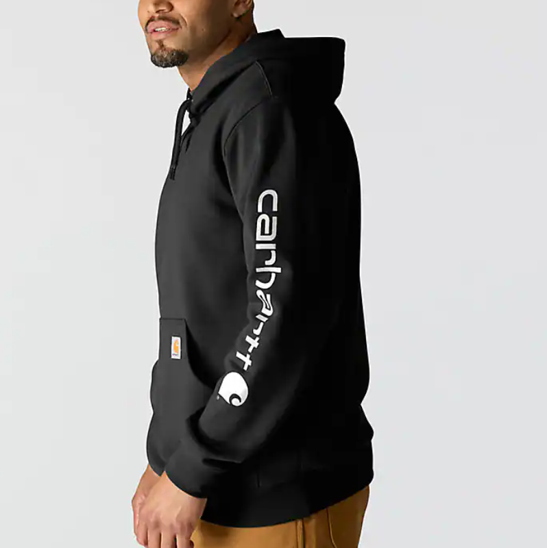 Carhartt - Men's Loose Fit Midweight Logo Sleeve Graphic Hoodie - K288