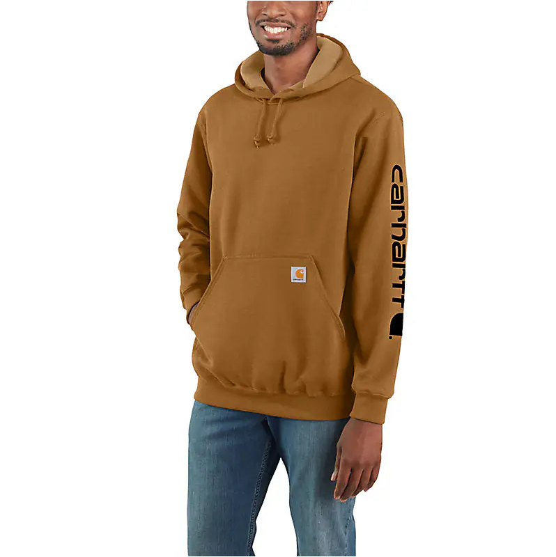 Carhartt - Men's Loose Fit Midweight Logo Sleeve Graphic Hoodie - K288