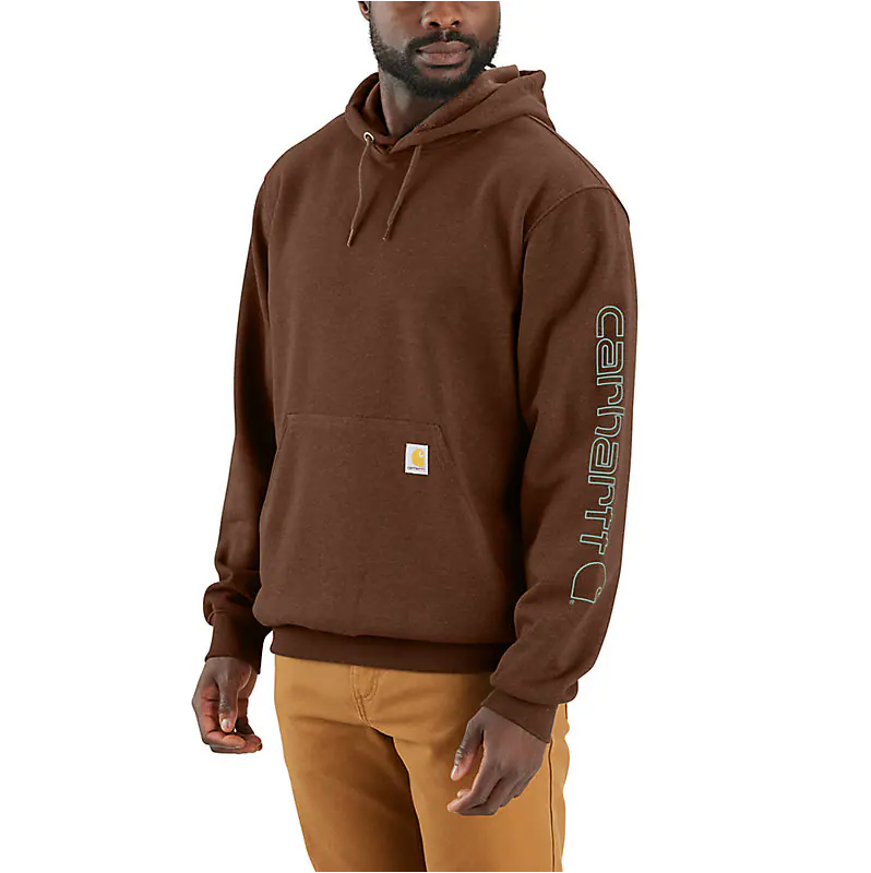 Carhartt - Men's Loose Fit Midweight Logo Sleeve Graphic Hoodie - K288