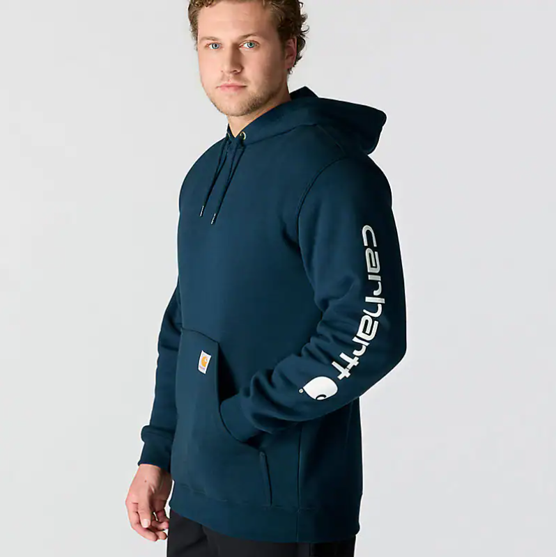 Carhartt - Men's Loose Fit Midweight Logo Sleeve Graphic Hoodie - K288
