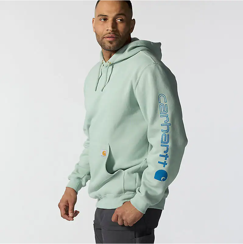 Carhartt - Men's Loose Fit Midweight Logo Sleeve Graphic Hoodie - K288